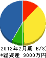 シタキホームサービス 貸借対照表 2012年2月期