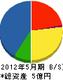 辻木材 貸借対照表 2012年5月期