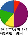 横坂建設 貸借対照表 2012年5月期