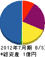 今井造園土木 貸借対照表 2012年7月期