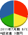 小野不動産建設 貸借対照表 2011年7月期