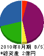西川塗装店 貸借対照表 2010年8月期