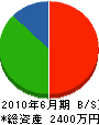 助川土木 貸借対照表 2010年6月期
