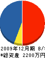 高澤工務店 貸借対照表 2009年12月期