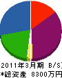 松島建築 貸借対照表 2011年3月期