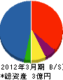 阿久津建設 貸借対照表 2012年3月期