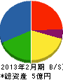 塚越土建 貸借対照表 2013年2月期