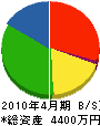 川原電気 貸借対照表 2010年4月期