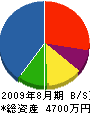 野沢鉄工所 貸借対照表 2009年8月期