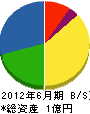 ヤマト舗道 貸借対照表 2012年6月期