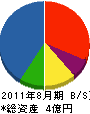 桜電社 貸借対照表 2011年8月期