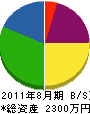 剣持電気工事 貸借対照表 2011年8月期