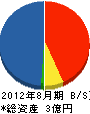 栄城社 貸借対照表 2012年8月期
