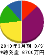 松田建築店 貸借対照表 2010年3月期