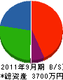 戸塚テント製作所 貸借対照表 2011年9月期