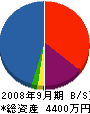 渡部電気工事 貸借対照表 2008年9月期