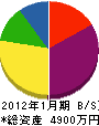 松風産業 貸借対照表 2012年1月期