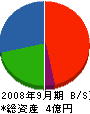 佐々木商事 貸借対照表 2008年9月期