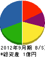 舞田興業 貸借対照表 2012年9月期
