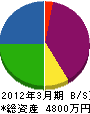 川崎電気商会 貸借対照表 2012年3月期
