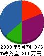 永田建設 貸借対照表 2008年5月期