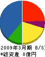 川田建設工業 貸借対照表 2009年3月期