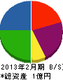 脇阪電設 貸借対照表 2013年2月期
