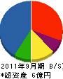 中日電機工業 貸借対照表 2011年9月期
