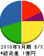 中島電気 貸借対照表 2010年9月期