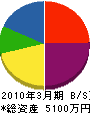 田川組 貸借対照表 2010年3月期