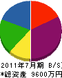 瀧本塗工店 貸借対照表 2011年7月期