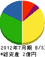 大竹第一工業 貸借対照表 2012年7月期