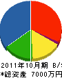 田島建築 貸借対照表 2011年10月期