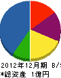 長野電気工事 貸借対照表 2012年12月期