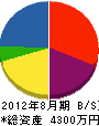 松田錺工所 貸借対照表 2012年8月期