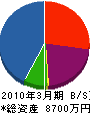 荻田技建 貸借対照表 2010年3月期