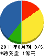 松崎建築事務所 貸借対照表 2011年8月期