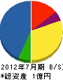 大昭鋼建 貸借対照表 2012年7月期