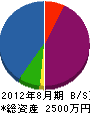 松田組 貸借対照表 2012年8月期