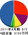 田中通信工業 貸借対照表 2011年4月期