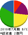 沢田建設 貸借対照表 2010年7月期