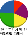坂正 貸借対照表 2011年11月期
