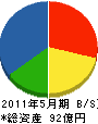 源川医科器械 貸借対照表 2011年5月期