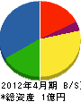 清津開発 貸借対照表 2012年4月期