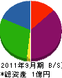 桐丸工務店 貸借対照表 2011年9月期