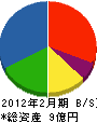松井建設工業 貸借対照表 2012年2月期