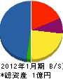 堀川建設 貸借対照表 2012年1月期