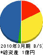 弘前水道 貸借対照表 2010年3月期