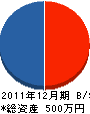 千寿企画 貸借対照表 2011年12月期