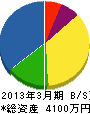 田代電気商会 貸借対照表 2013年3月期